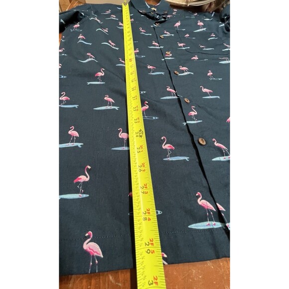 Kenny Flowers Shirt Mens Large Blue The Waka Flockers Flamingo Camp Hawaiian - Picture 9 of 14